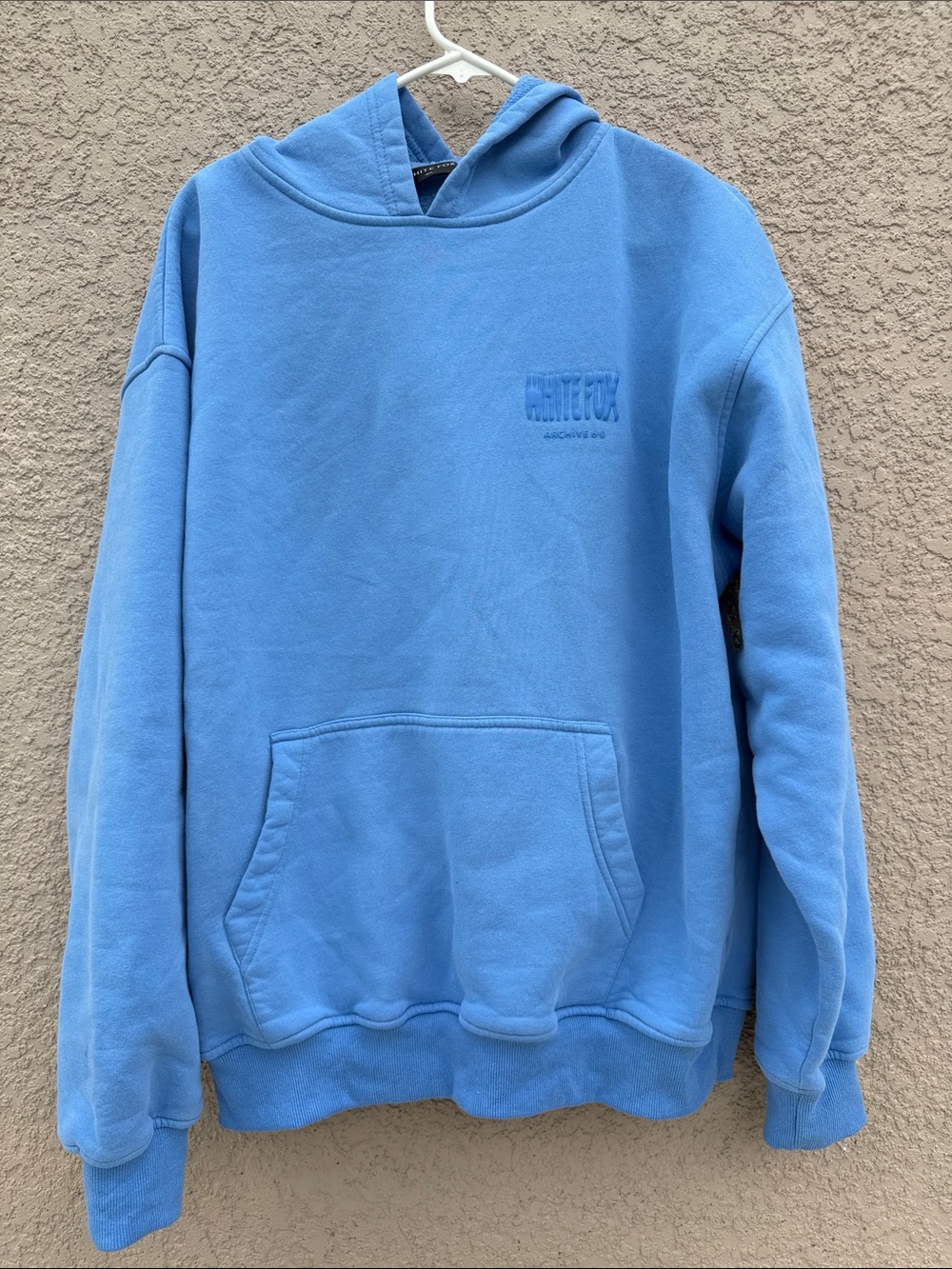White Fox Boutique Light Blue Hoodie Sweatshirt
